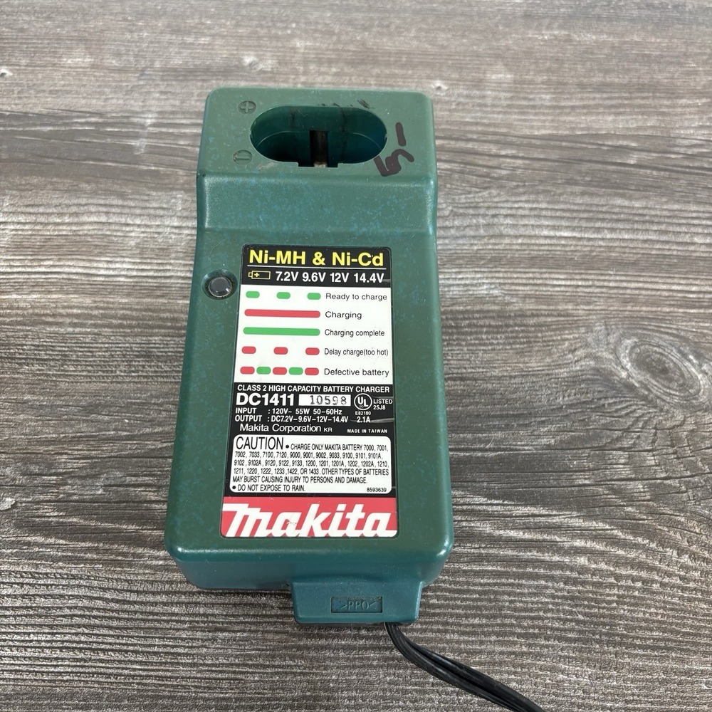 Makita DC1411 Genuine Ni-MH Ni-Cd Class 2 Battery Charger 7.2V 9.6V 12V 14.4V